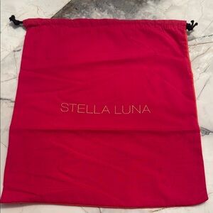 Hot Pink/Orange Stela Luna double color Soft Fabric Bag, Shoe or Accessory Pouch